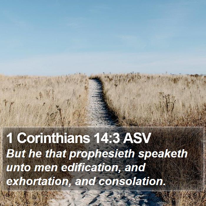 1 Corinthians 14:3 ASV Bible Study