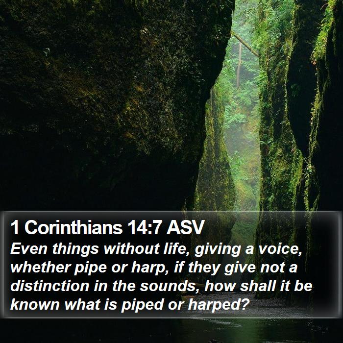 1 Corinthians 14:7 ASV Bible Study