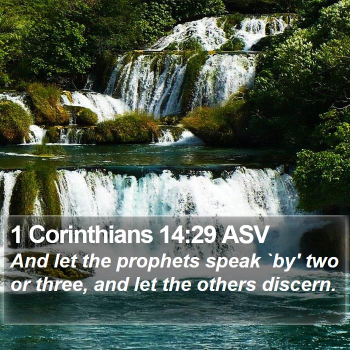 1 Corinthians 14:29 ASV Bible Study