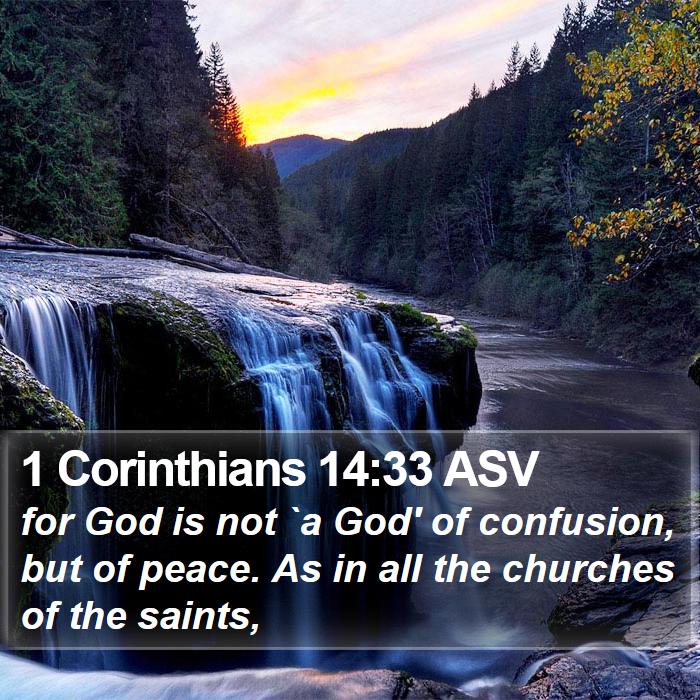 1 Corinthians 14:33 ASV Bible Study