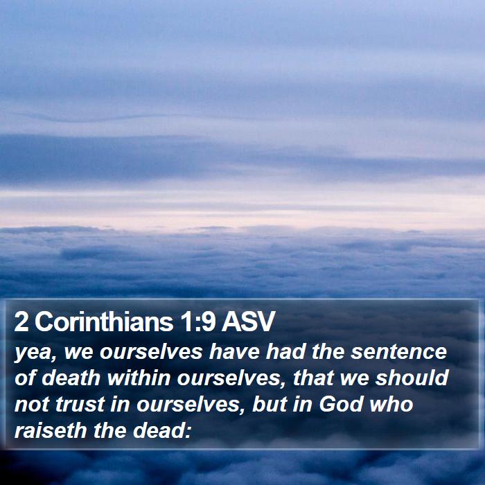 2 Corinthians 1:9 ASV Bible Study