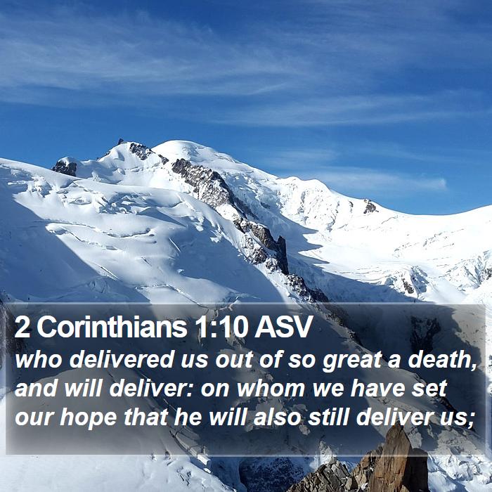 2 Corinthians 1:10 ASV Bible Study