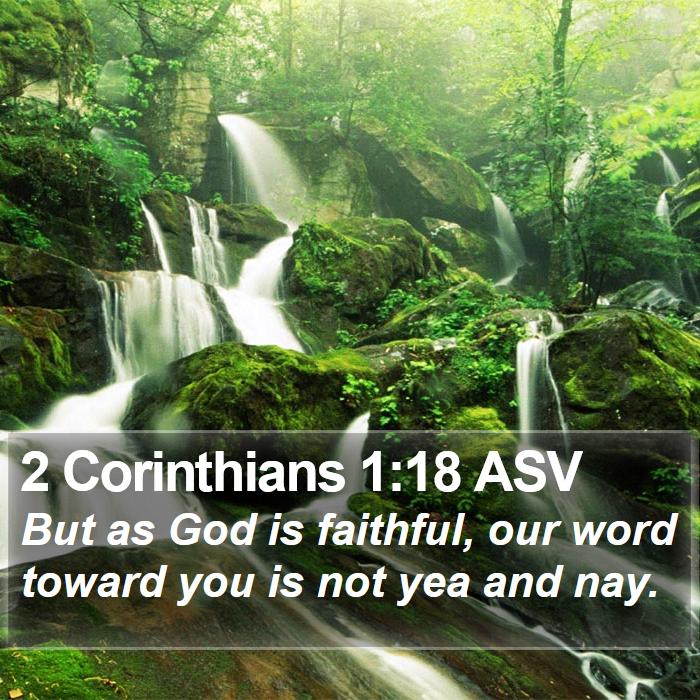 2 Corinthians 1:18 ASV Bible Study