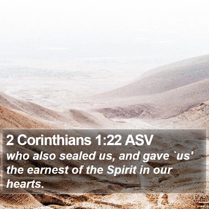 2 Corinthians 1:22 ASV Bible Study