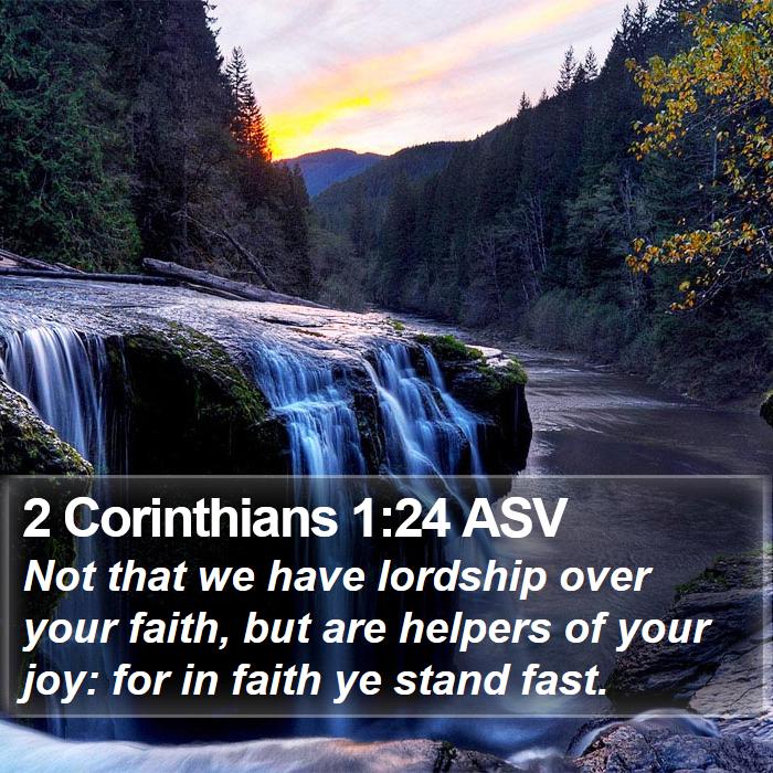 2 Corinthians 1:24 ASV Bible Study