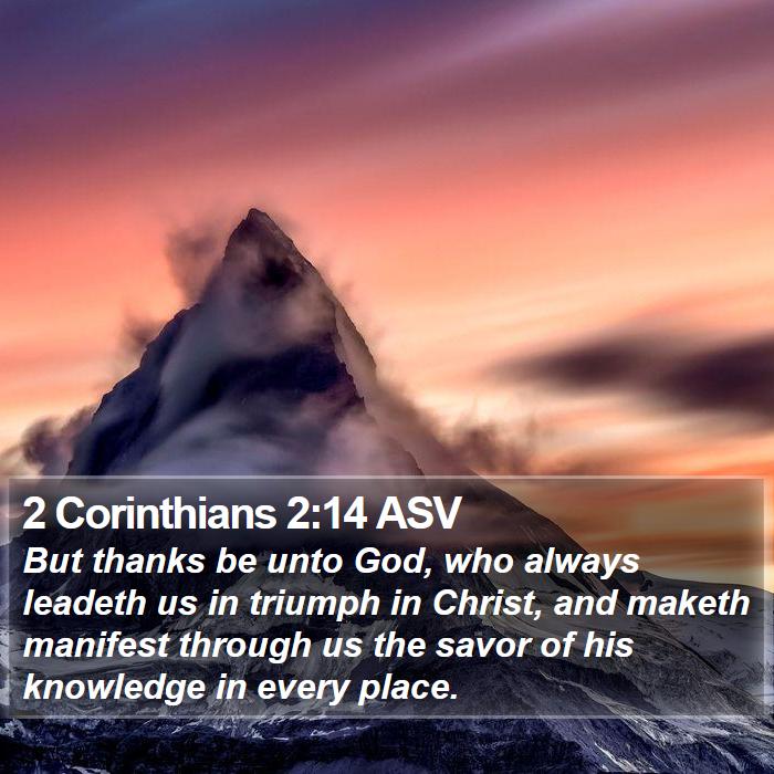 2 Corinthians 2:14 ASV Bible Study