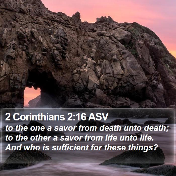 2 Corinthians 2:16 ASV Bible Study