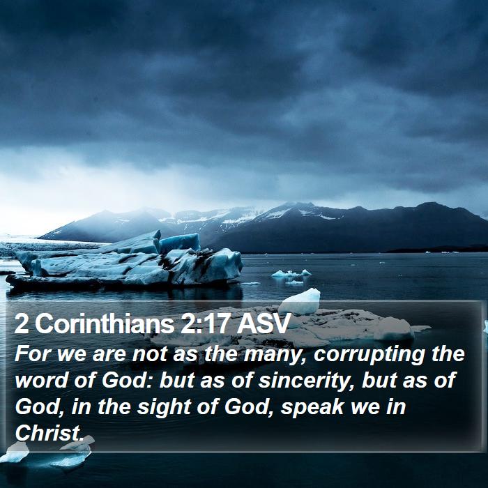 2 Corinthians 2:17 ASV Bible Study