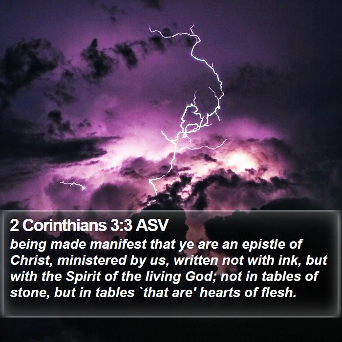 2 Corinthians 3:3 ASV Bible Study