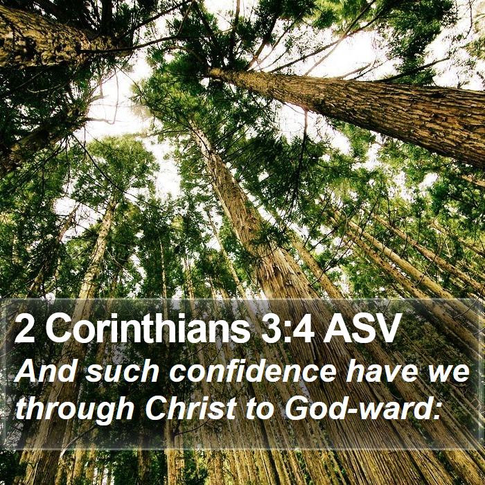 2 Corinthians 3:4 ASV Bible Study