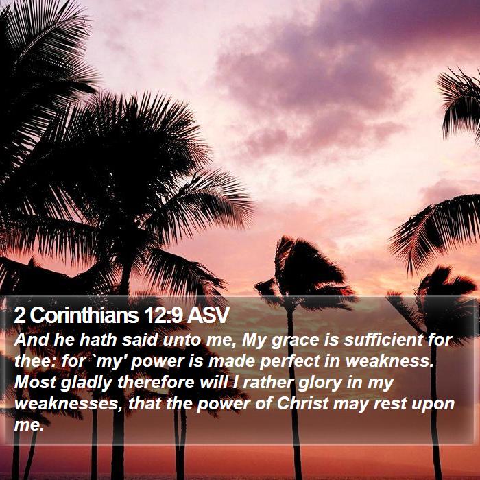 2 Corinthians 12:9 ASV Bible Study