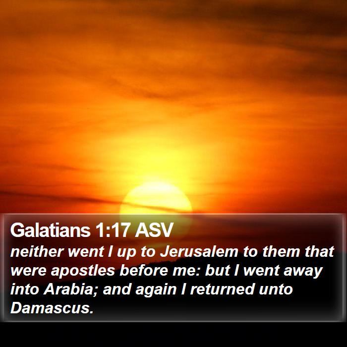 Galatians 1:17 ASV Bible Study