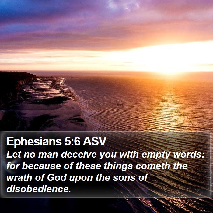 Ephesians 5:6 ASV Bible Study