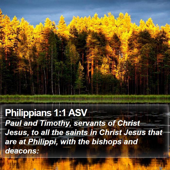 Philippians 1:1 ASV Bible Study