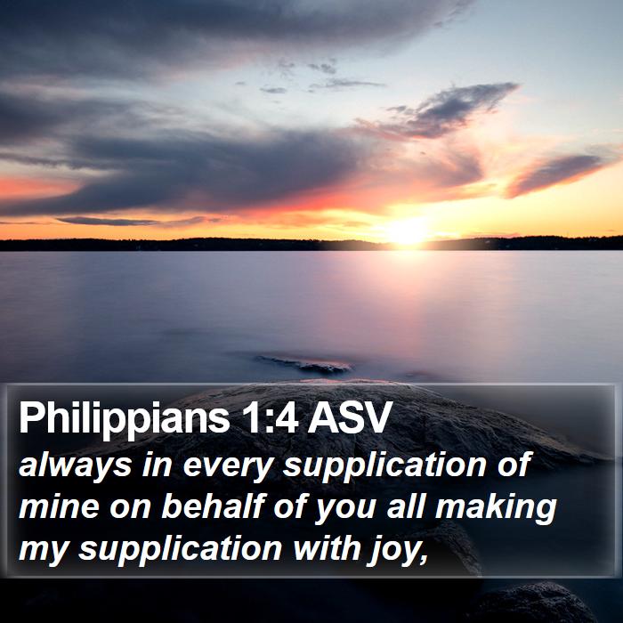 Philippians 1:4 ASV Bible Study