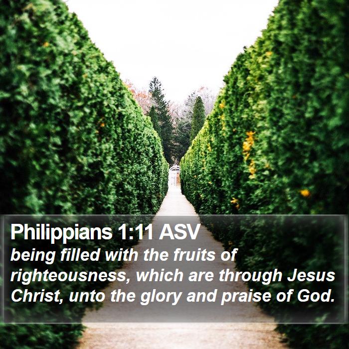 Philippians 1:11 ASV Bible Study