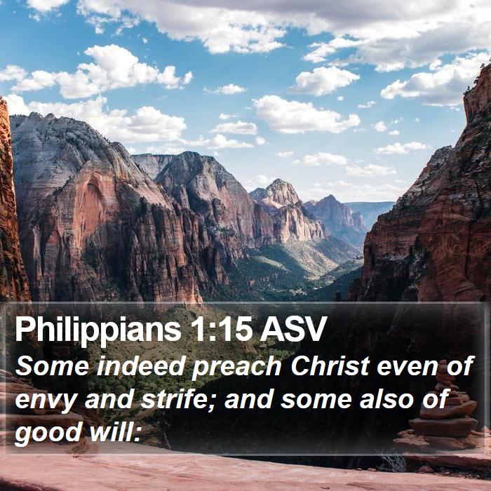 Philippians 1:15 ASV Bible Study