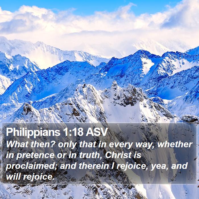 Philippians 1:18 ASV Bible Study