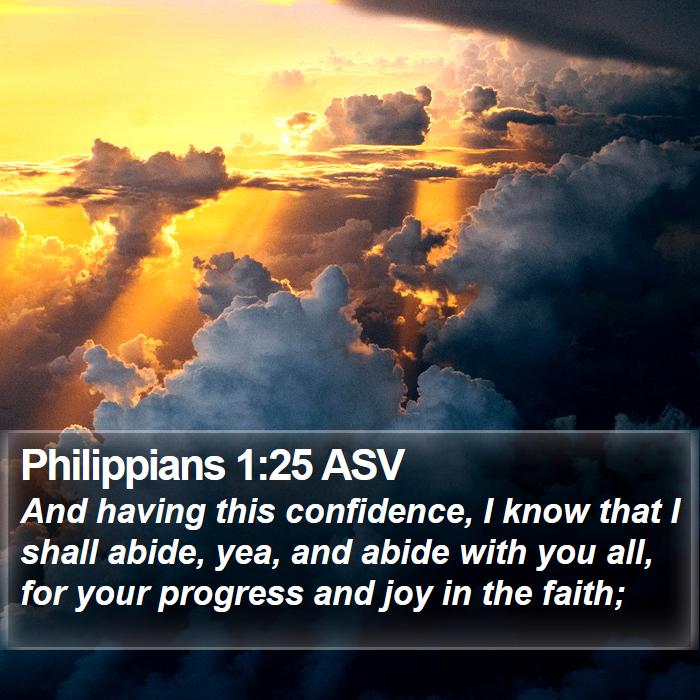 Philippians 1:25 ASV Bible Study