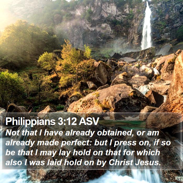 Philippians 3:12 ASV Bible Study