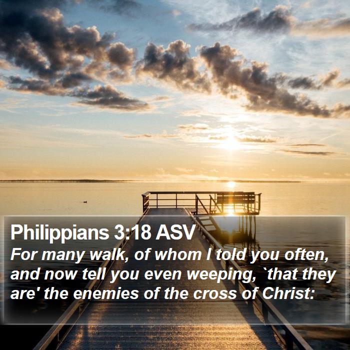 Philippians 3:18 ASV Bible Study