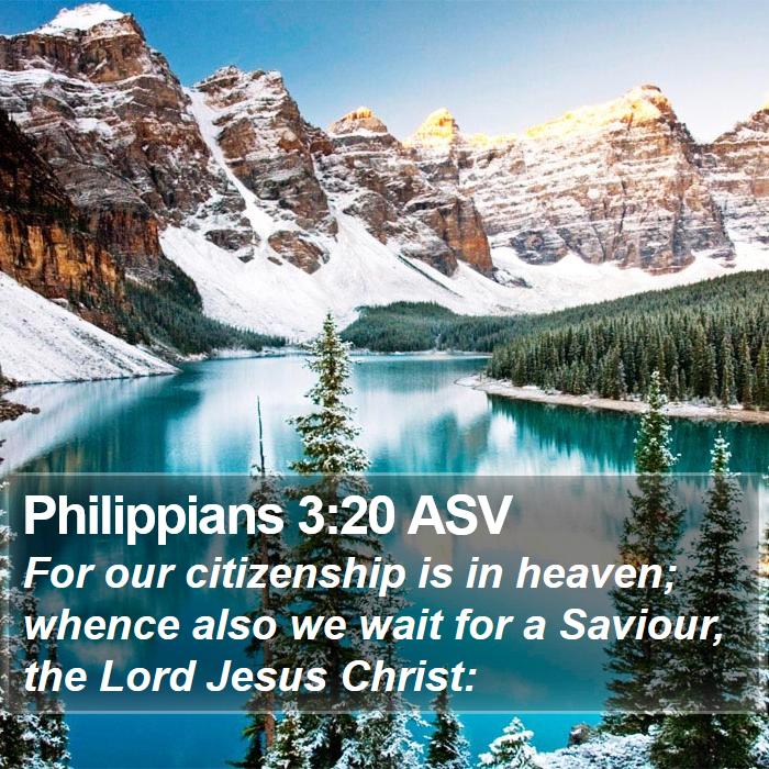 Philippians 3:20 ASV Bible Study