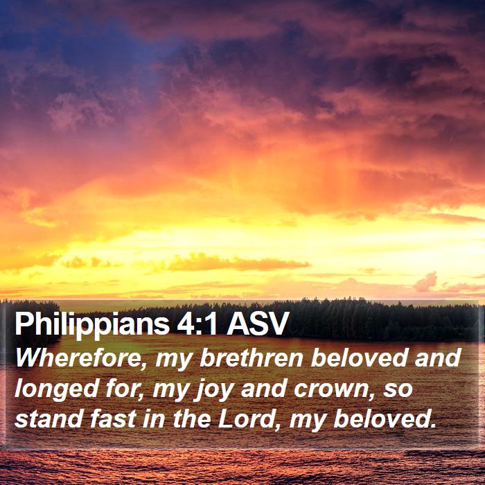 Philippians 4:1 ASV Bible Study