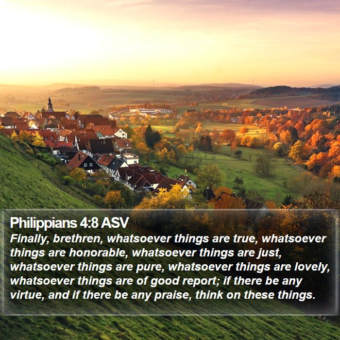 Philippians 4:8 ASV Bible Study