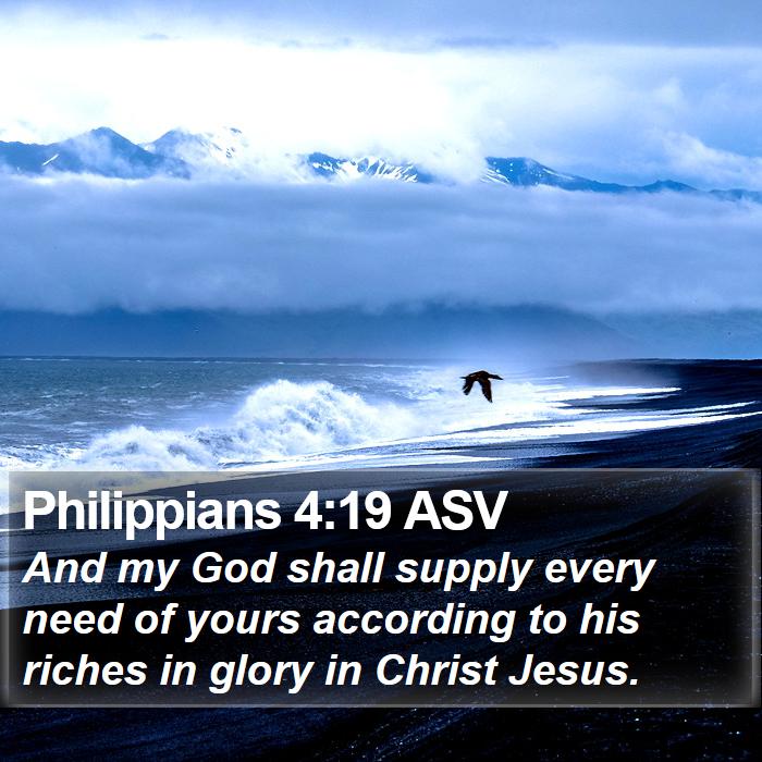 Philippians 4:19 ASV Bible Study