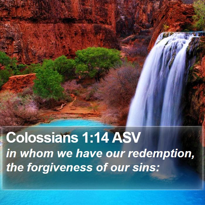 Colossians 1:14 ASV Bible Study