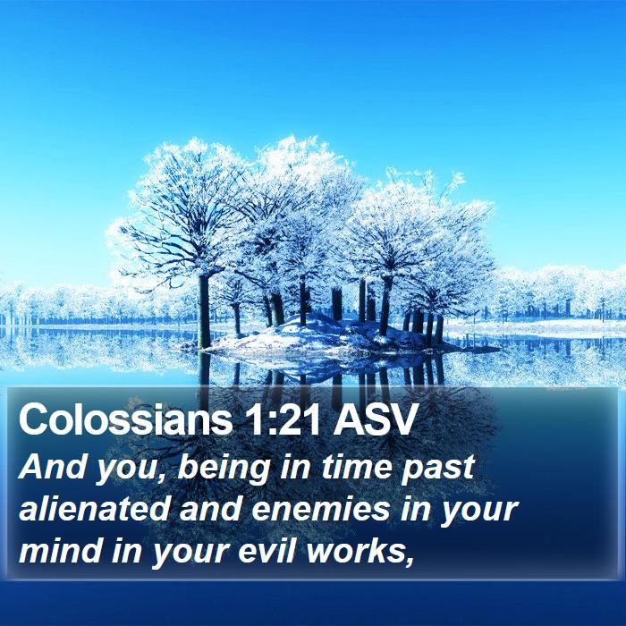 Colossians 1:21 ASV Bible Study