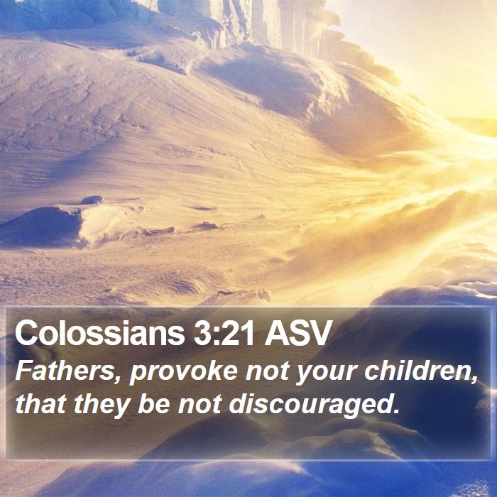 Colossians 3:21 ASV Bible Study