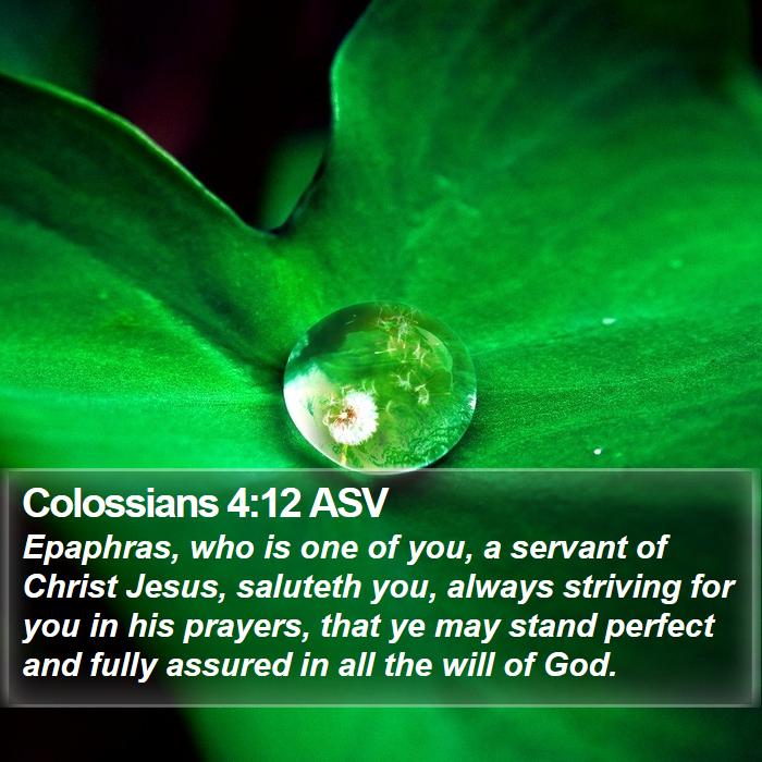 Colossians 4:12 ASV Bible Study