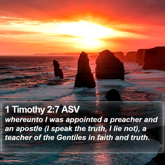 1 Timothy 2:7 ASV Bible Study