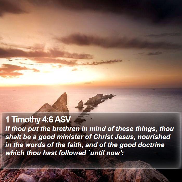 1 Timothy 4:6 ASV Bible Study