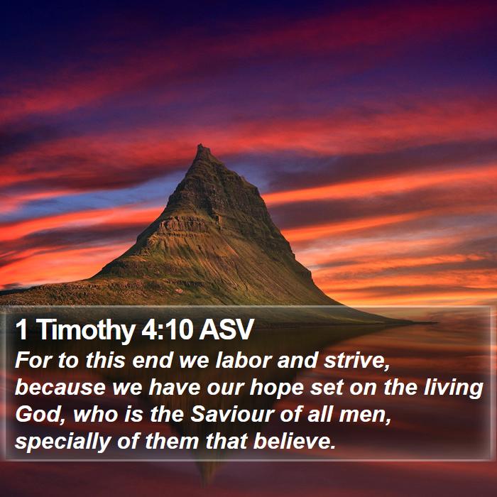 1 Timothy 4:10 ASV Bible Study