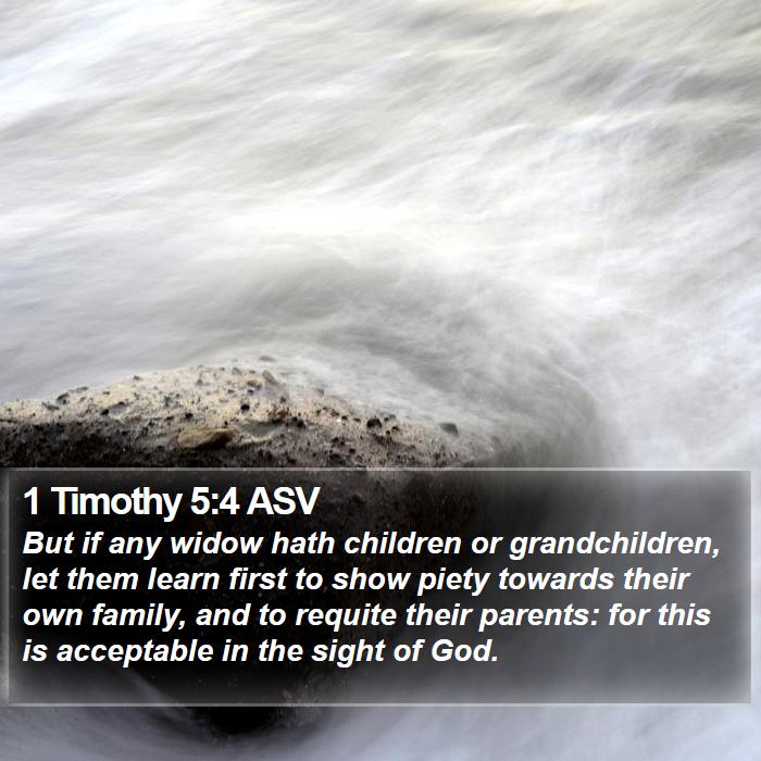 1 Timothy 5:4 ASV Bible Study