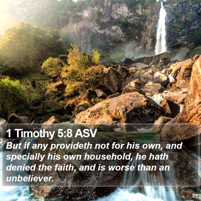 1 Timothy 5:8 ASV Bible Study