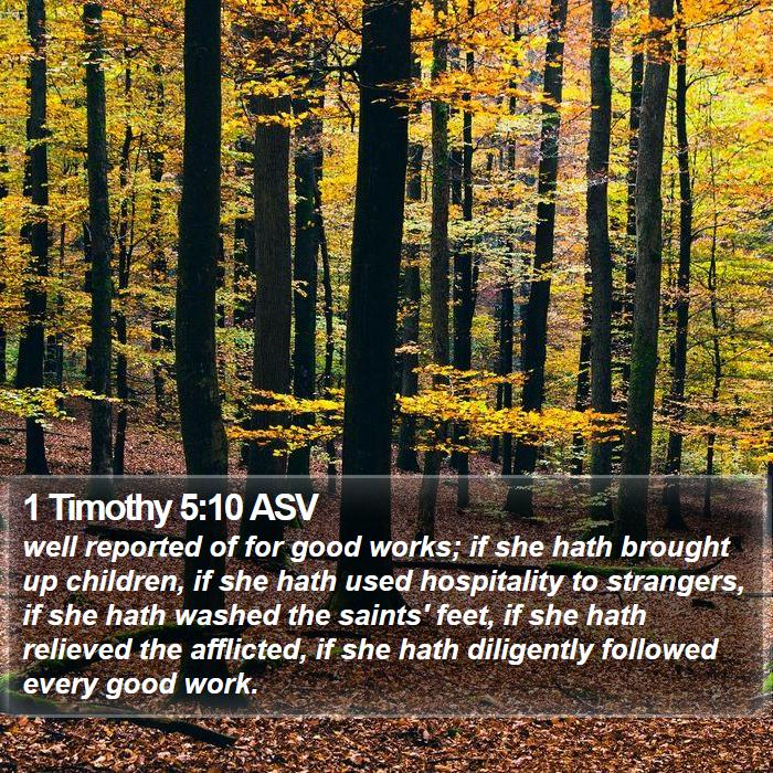 1 Timothy 5:10 ASV Bible Study