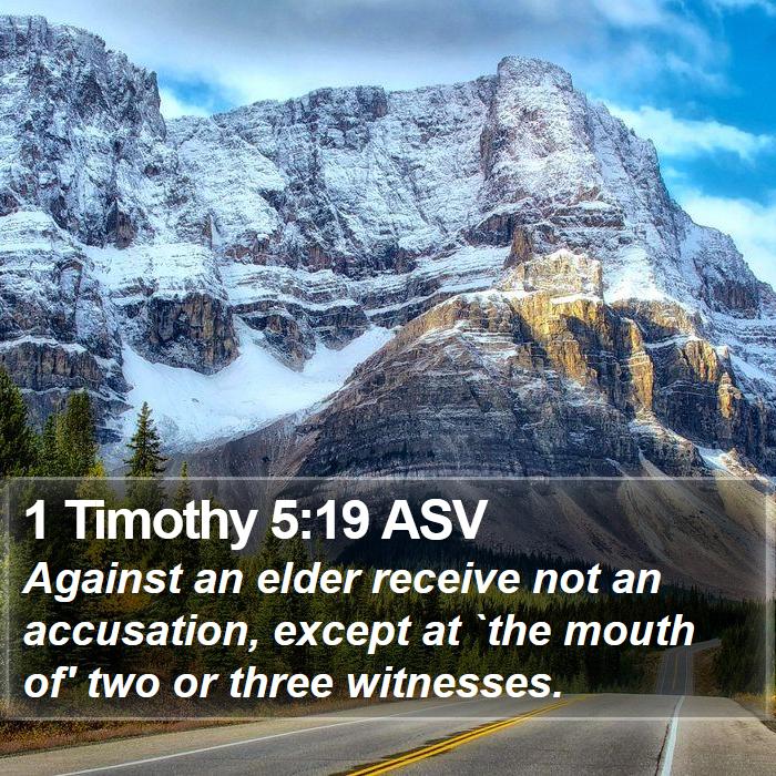 1 Timothy 5:19 ASV Bible Study