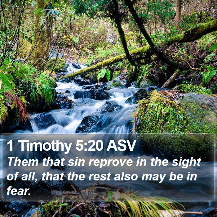 1 Timothy 5:20 ASV Bible Study