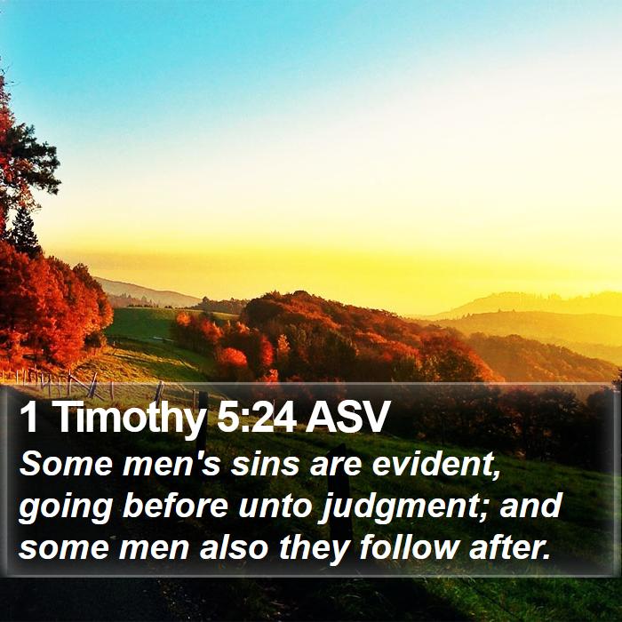 1 Timothy 5:24 ASV Bible Study