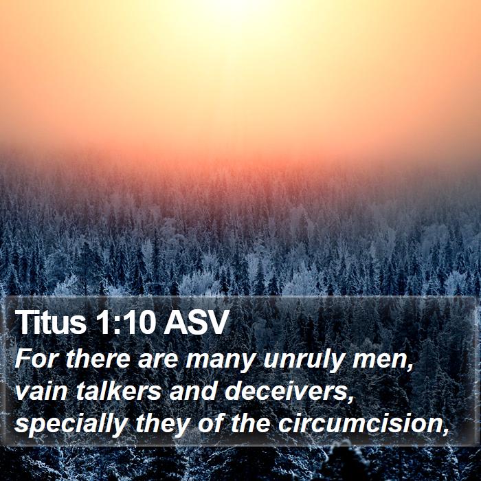 Titus 1:10 ASV Bible Study