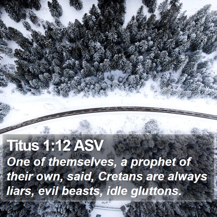 Titus 1:12 ASV Bible Study