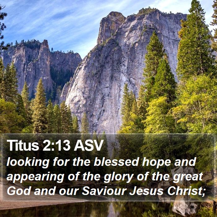 Titus 2:13 ASV Bible Study