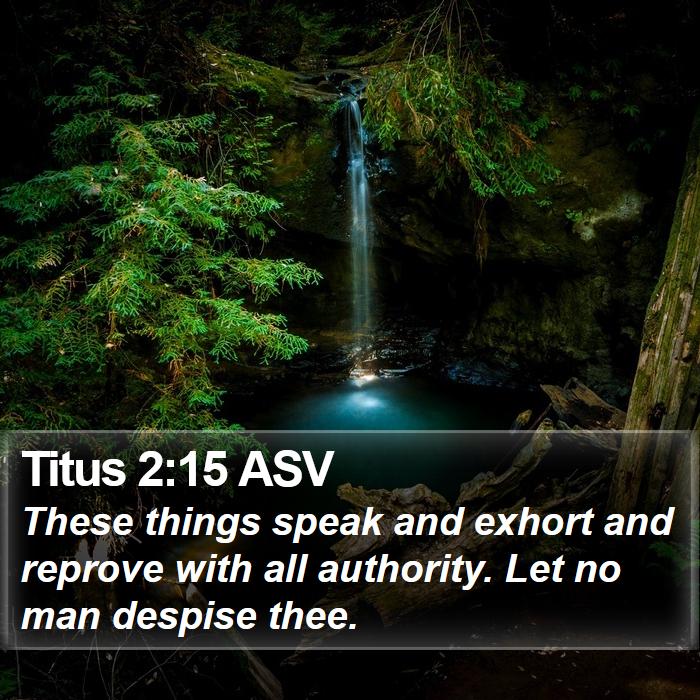 Titus 2:15 ASV Bible Study