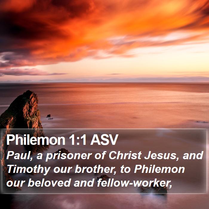 Philemon 1:1 ASV Bible Study