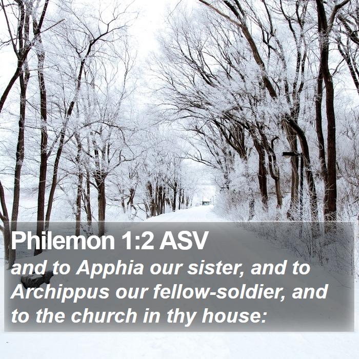 Philemon 1:2 ASV Bible Study