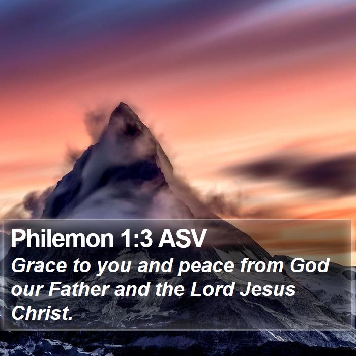 Philemon 1:3 ASV Bible Study