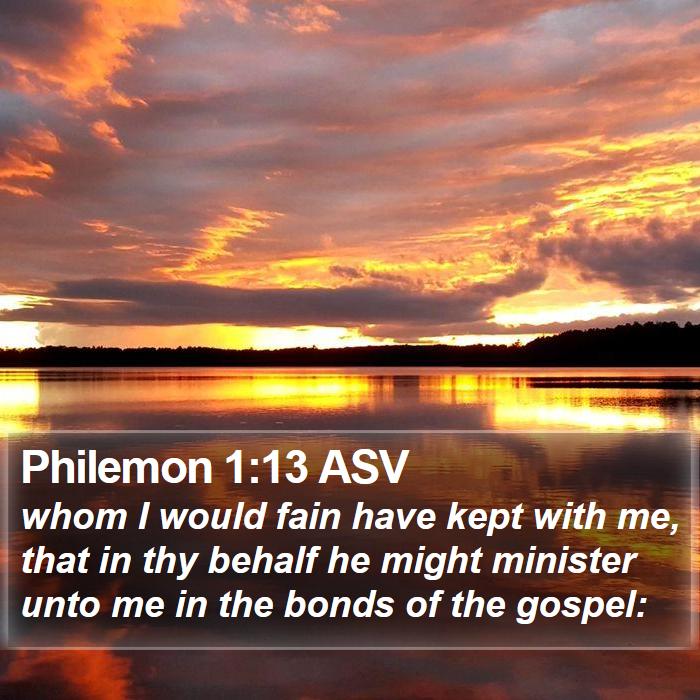 Philemon 1:13 ASV Bible Study